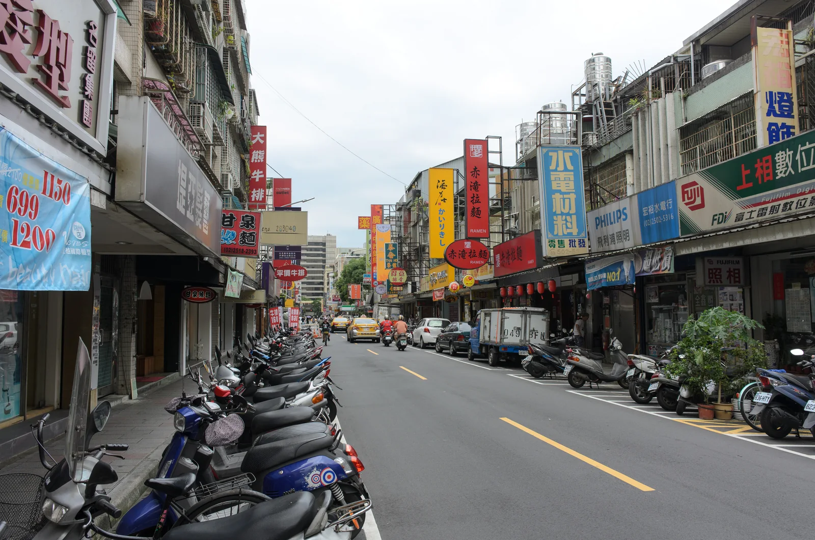 A neighbourhood street in Taipei’s Zhongshan District