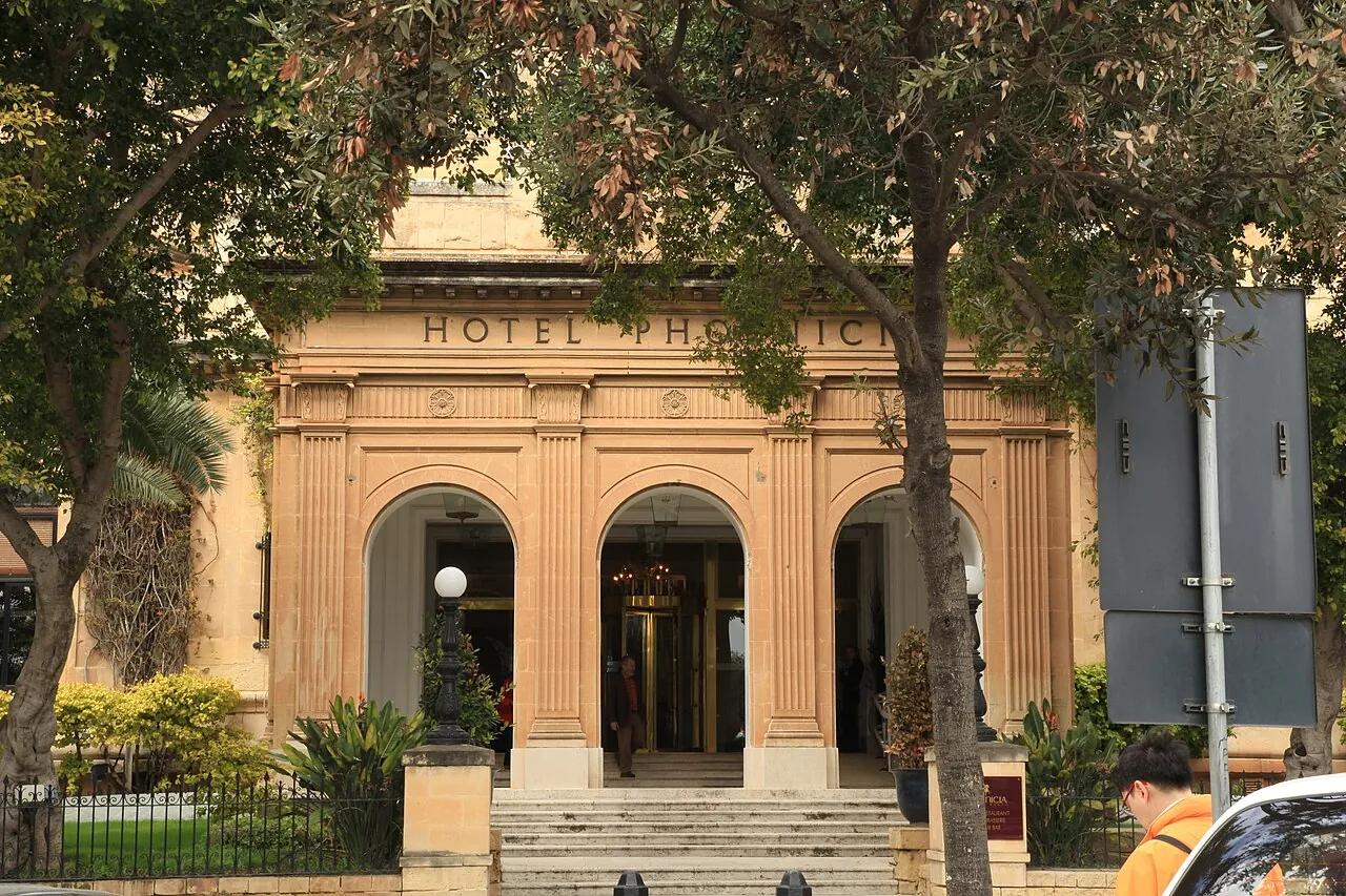 Tree-lined entrance to The Phoenicia Malta